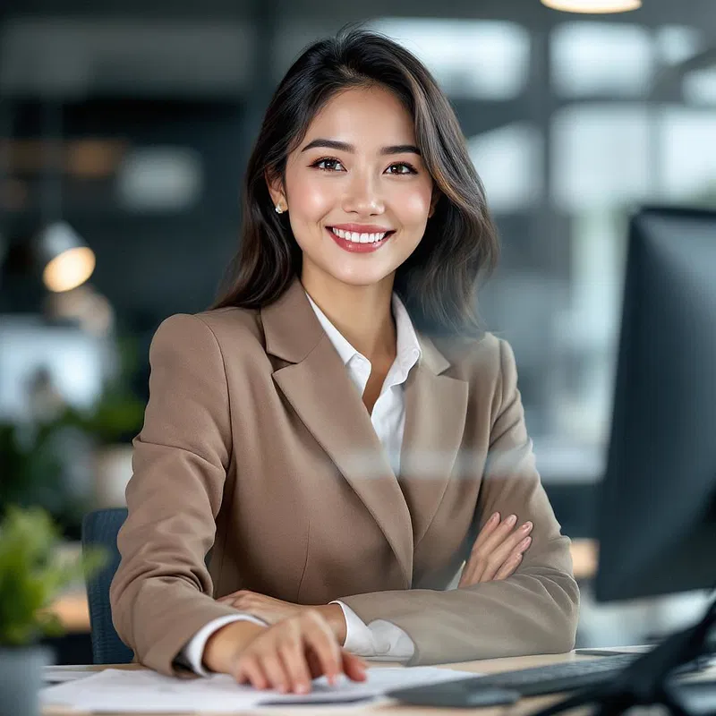 Corporate portrait of an Asian businesswoman