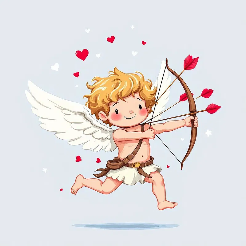 Playful Valentine's Day cupid