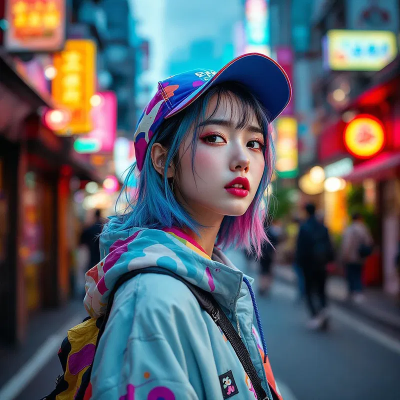 Vibrant Korean street style profile picture