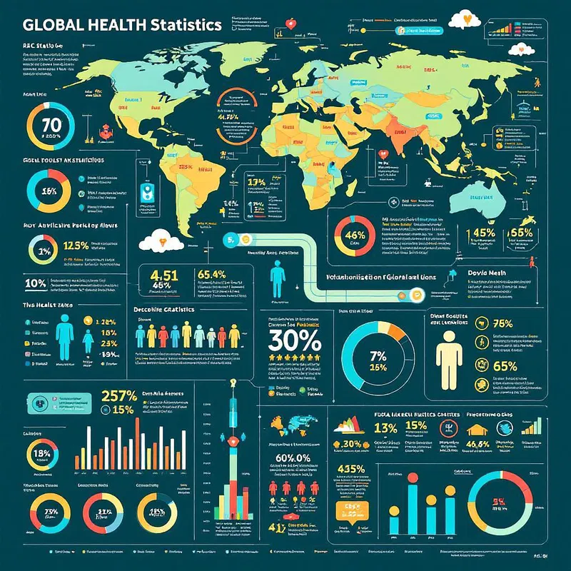 Infographic on global health statistics