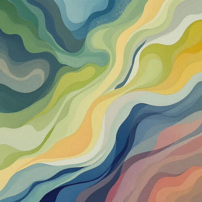 Organic abstract art with flowing shapes