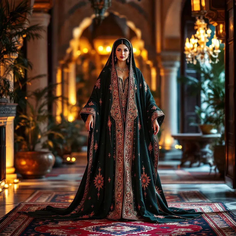 AI-generated image of a traditional Moroccan caftan