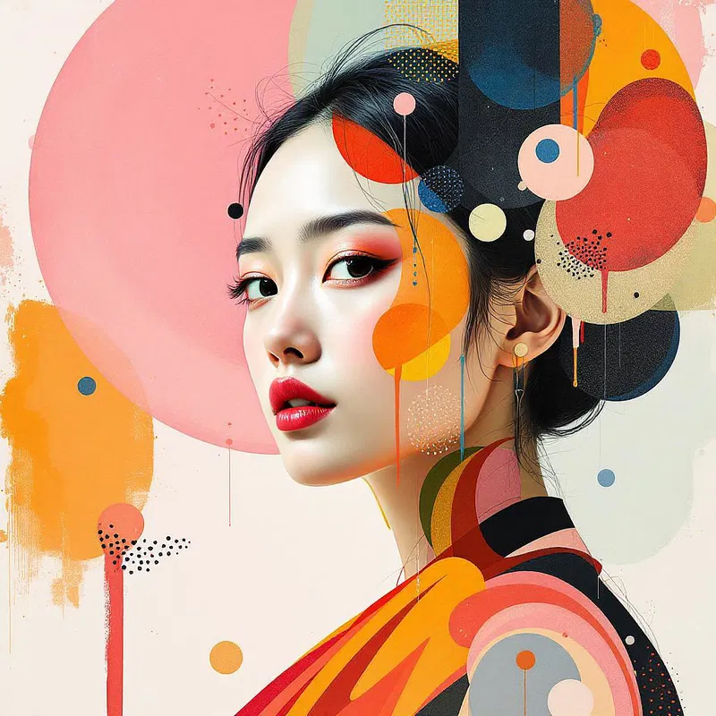 Portrait of an Asian woman with a creative twist