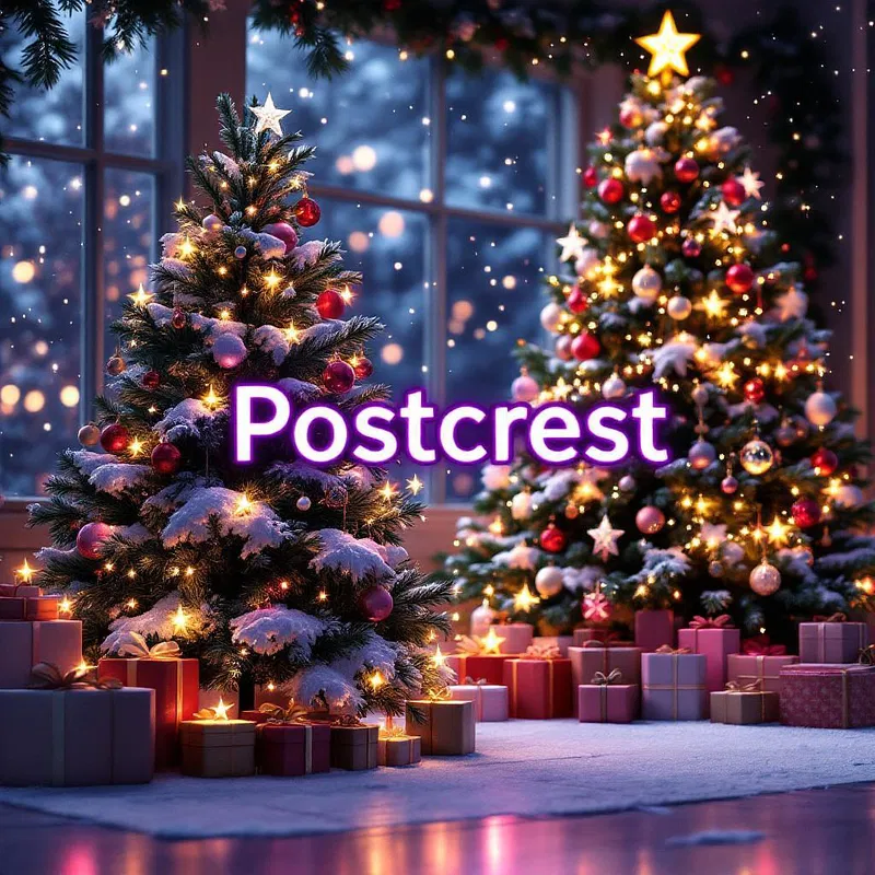 AI-generated Christmas scene showcasing Postcrest