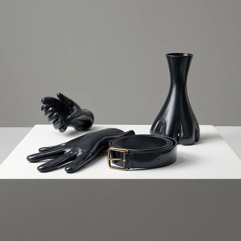 Refined latex fashion accessories