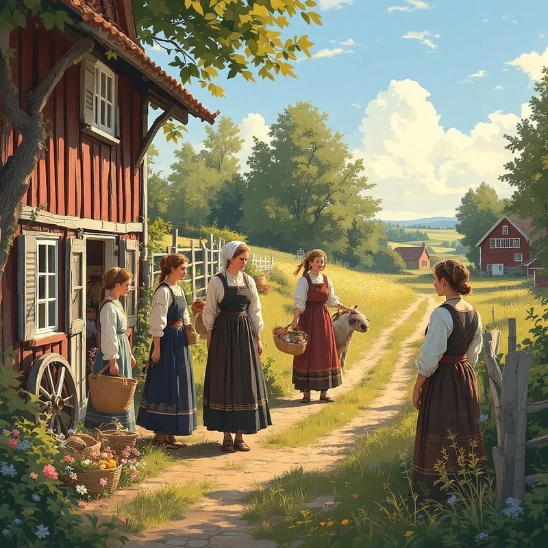 Swedish village life depiction