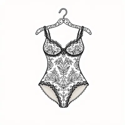 Designer lingerie with floral patterns