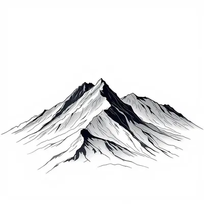 Monochrome minimalist mountain