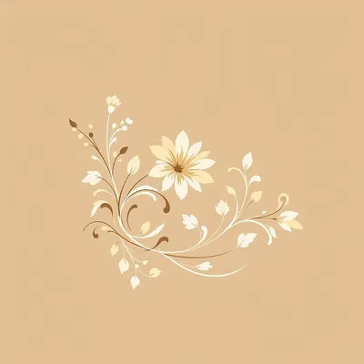 Elegant AI-generated logo with floral motifs