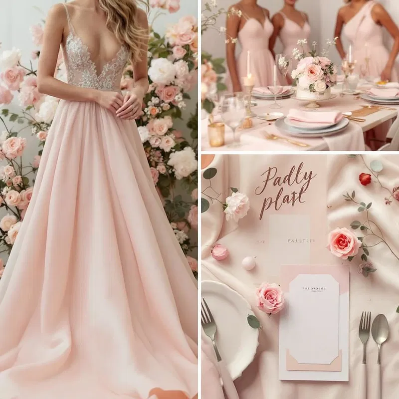 AI-generated pastel wedding color inspirations