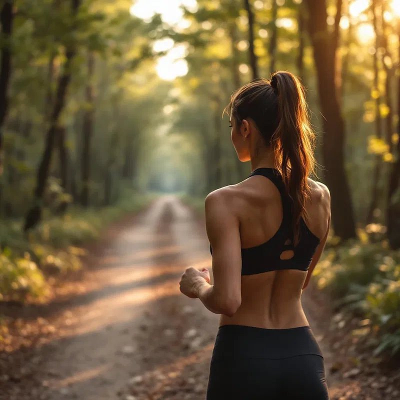 Fitness influencer in nature