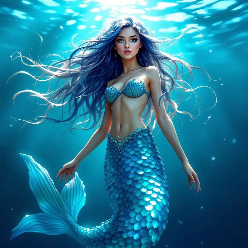 AI avatar of a mermaid character