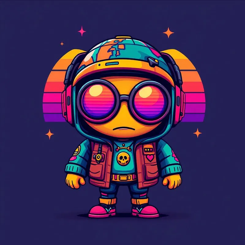 Retro-themed AI emoji design