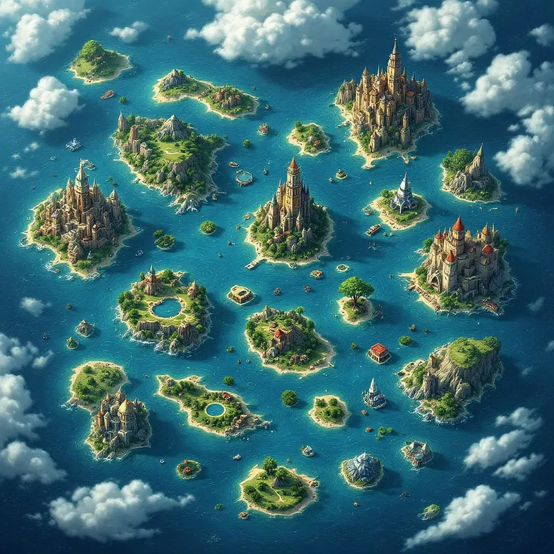 Mystical seas with legendary islands