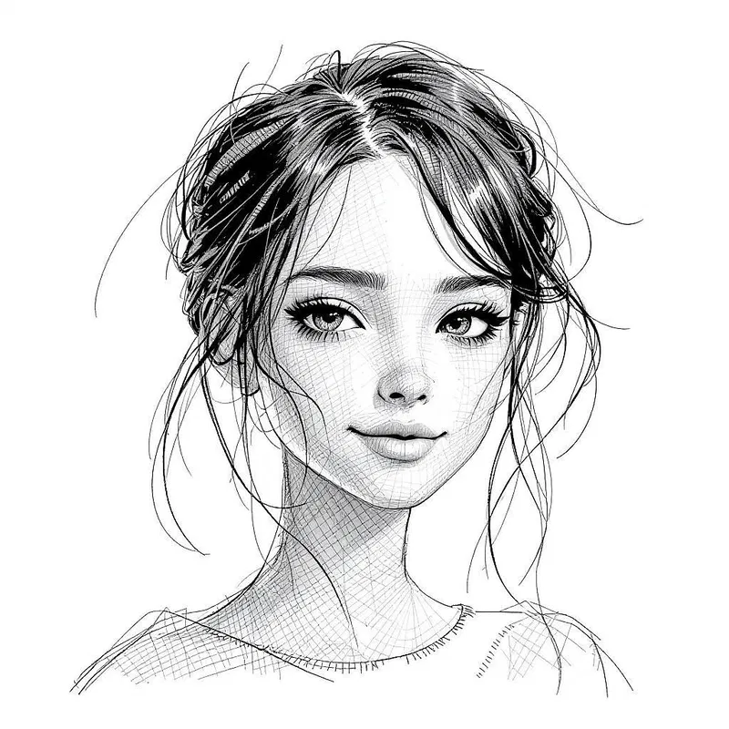 AI avatar with hand-drawn sketch look