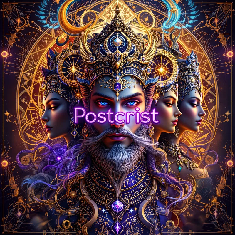 Dynamic Mythological Portrait with Postcrest Accent