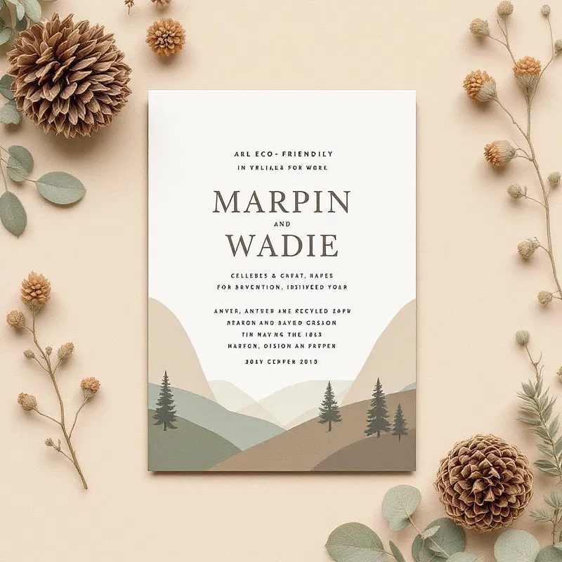 Sustainable eco-friendly wedding invitation