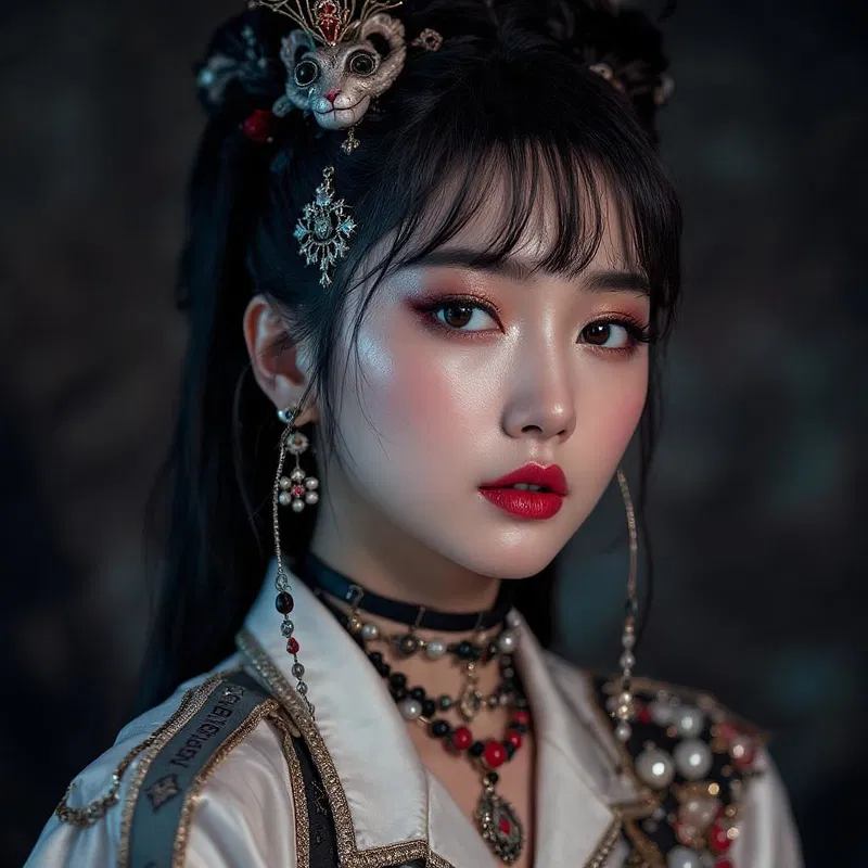 Bold Korean profile photo with fusion elements