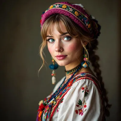 Traditional Swedish attire portrait