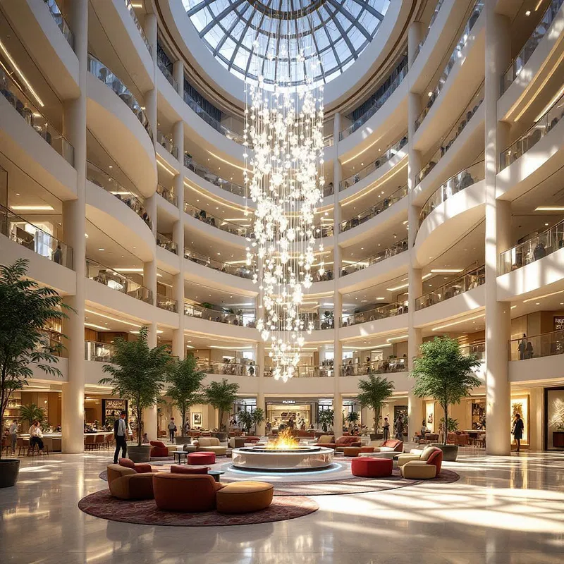 AI-designed grand atrium interior