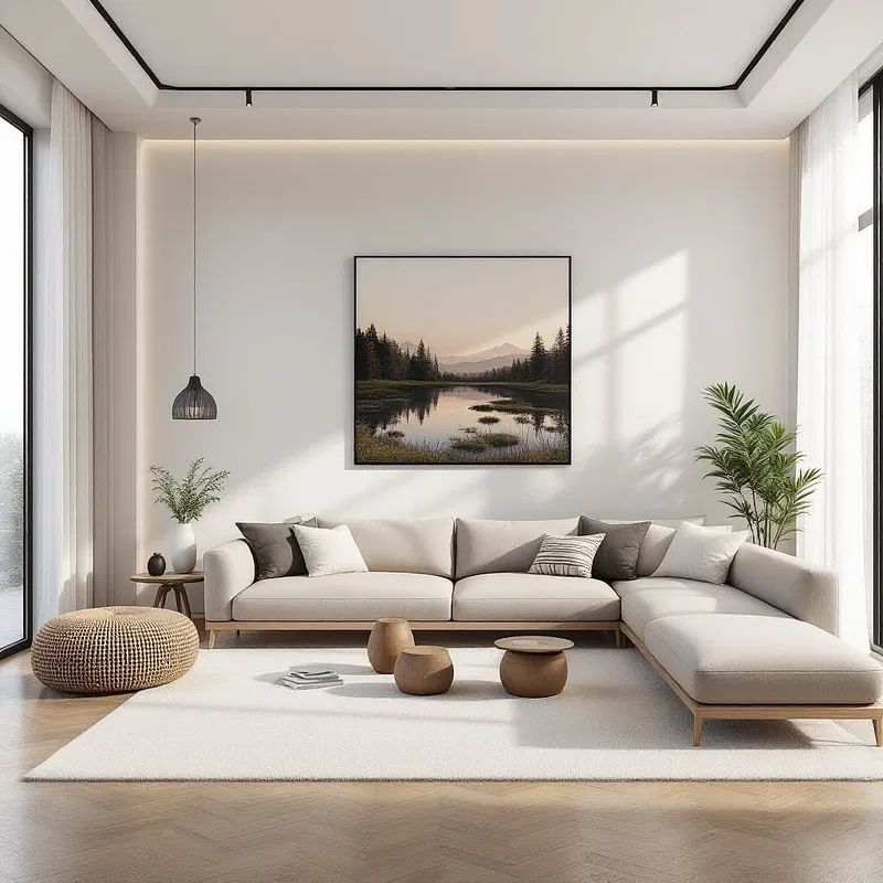 3D rendering of modern minimalistic interior