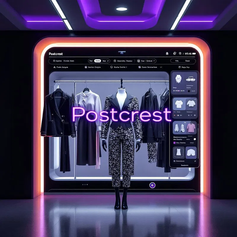 AI fashion showcase by Postcrest