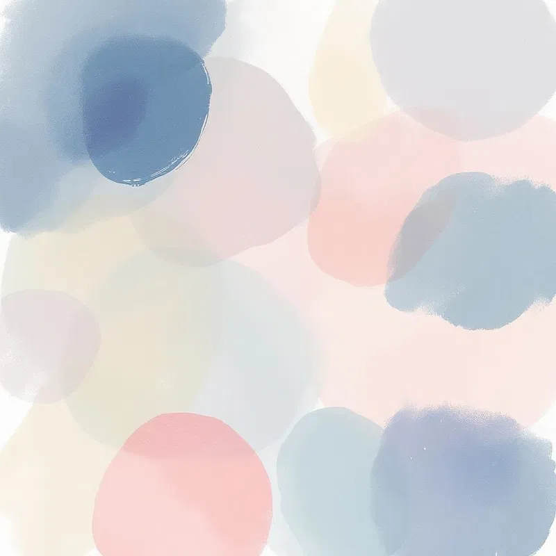 Whimsical abstract art with soft hues