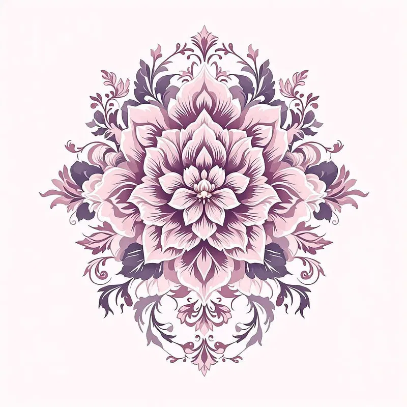 Elegant floral logo, AI-enhanced design