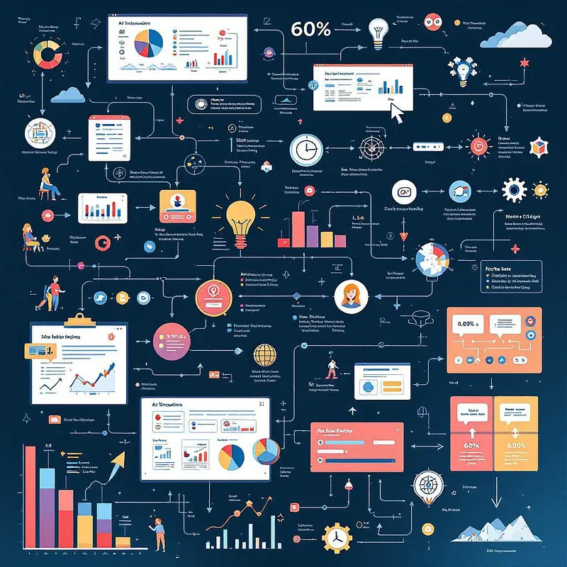 Infographic creation process depiction