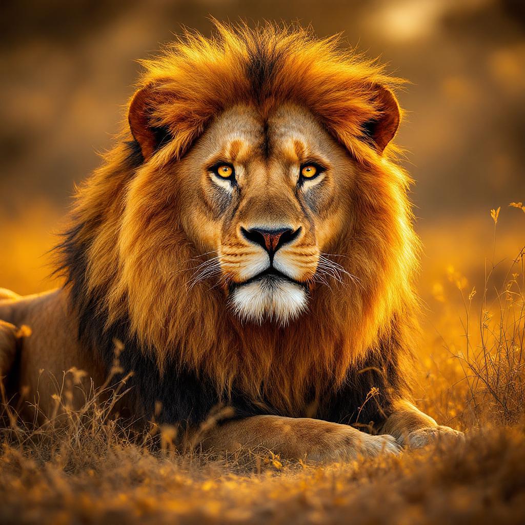 AI-created enchanting image of a majestic lion